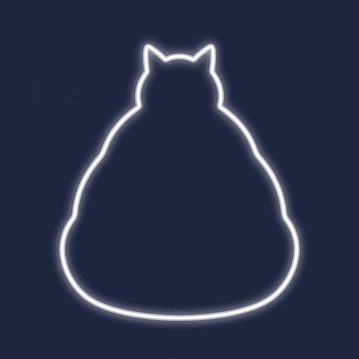 Overweight: no waist, oval outline
