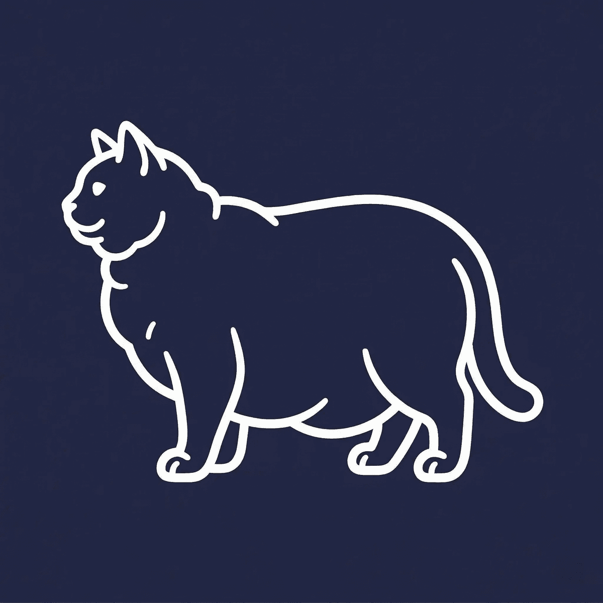 Obese: belly sags below the legs, fat swings when walking