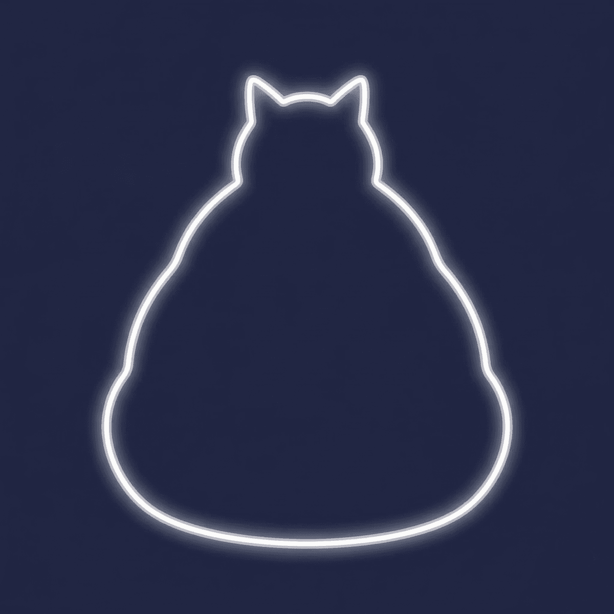 Overweight: no waist, oval outline